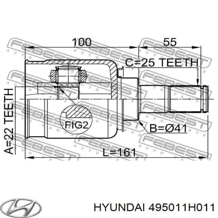  Febest 2411SANIILH ціна, від 67.03 USD