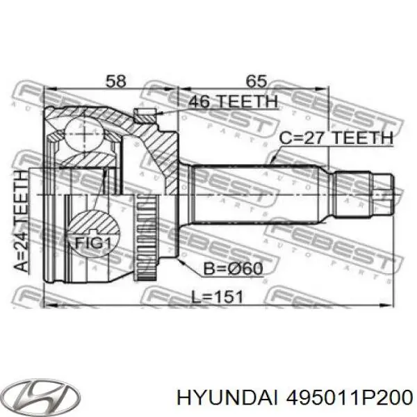  495011P200 Hyundai/Kia