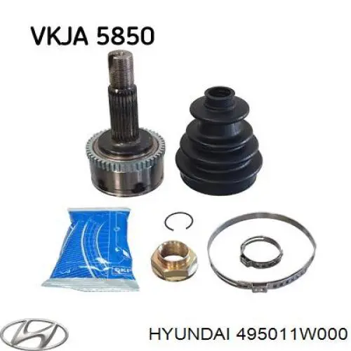 495011W000 Hyundai/Kia Привід передній правий