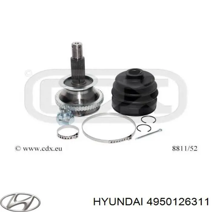 Привід передній лівий Hyundai/Kia 4950126311 ціна, від 169.49 USD