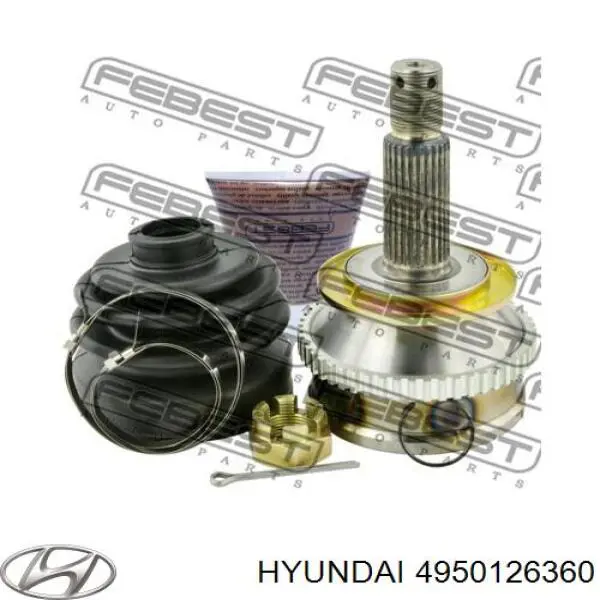 4950126360 Hyundai/Kia піввісь (привід передня, права)