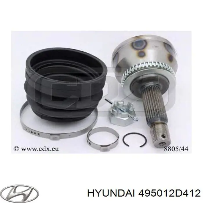 Привід передній лівий Hyundai/Kia 495012D412 ціна, від 142.98 USD
