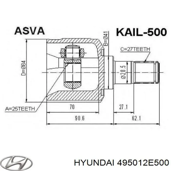  495012E500 Hyundai/Kia