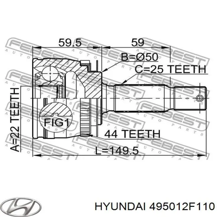 Привід передній лівий GSP 227168 ціна, від 39.80 USD