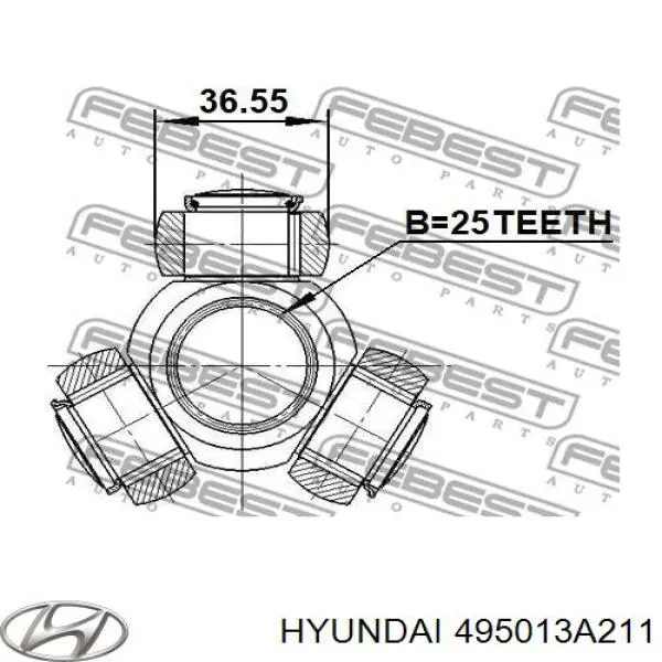 Купити 495013A212 Hyundai/Kia Вісь передня в зборі