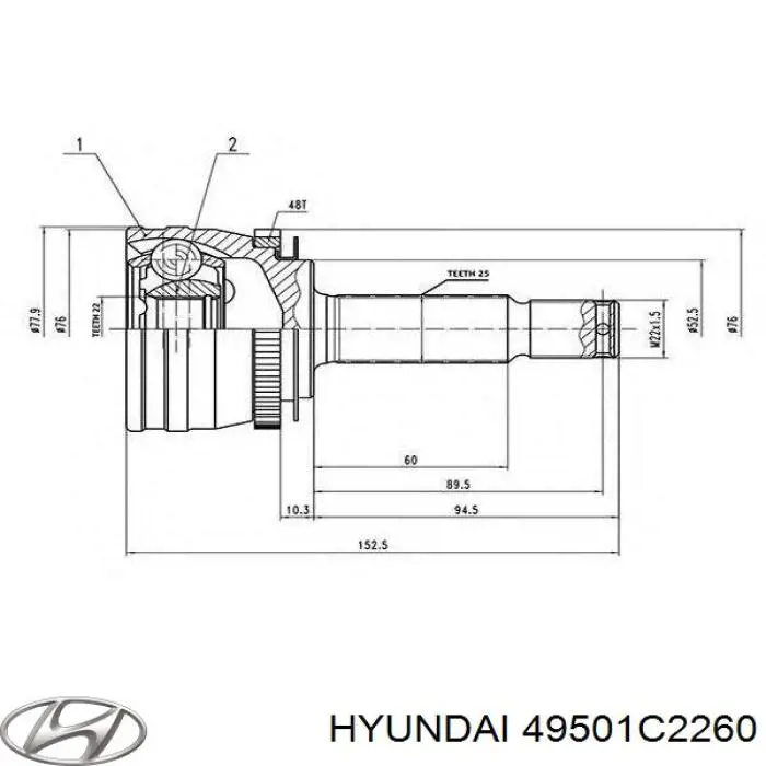 Купити HY8286 Trakmotive/Surtrack Піввісь права
