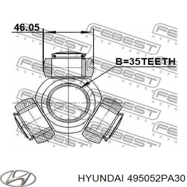 Шарнір кутових швидкостей передній лівий Hyundai/Kia 495052PA30 ціна, від 93.82 USD