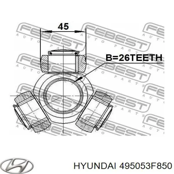 495053F850 Hyundai/Kia шрус внутрішній, передній, правий