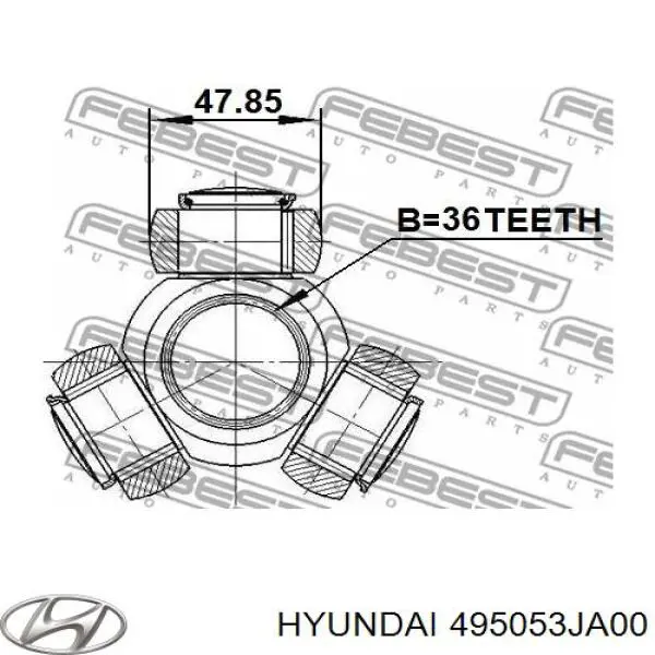 Шарнір кутових швидкостей передній лівий Hyundai/Kia 495053JA00 ціна, від 126.39 USD