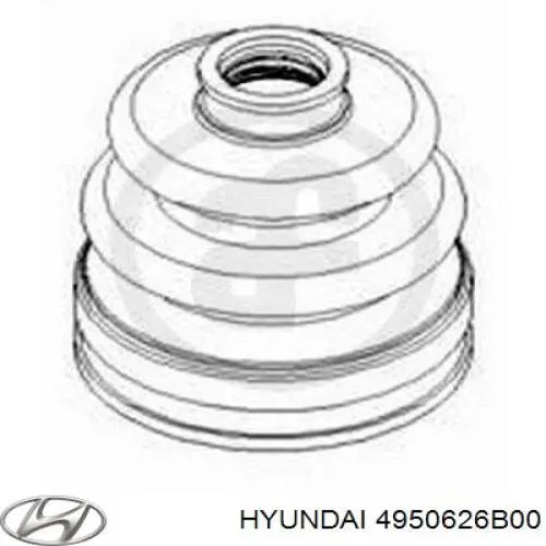Купити 4950626B00 Hyundai/Kia Пильник ШРКШ зовнішній, задньої півосі