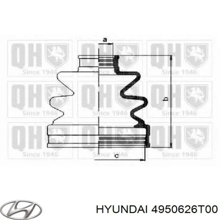 Пильник шарніра кутових швидкостей внутрішній задній Hyundai/Kia 4950626T00 ціна, від 13.24 USD