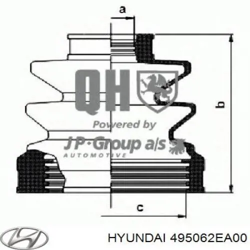 Пильник гранати внутрішній, передній півосі Hyundai/Kia 495062EA00 ціна, від 8.96 USD