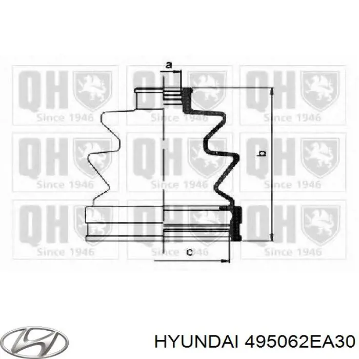 495062EA30 Hyundai/Kia пильник шруса внутрішній, передній піввісі