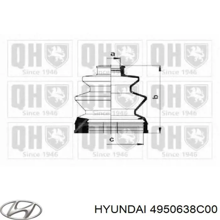 4950638C00 Hyundai/Kia пильник шруса внутрішній, передній піввісі