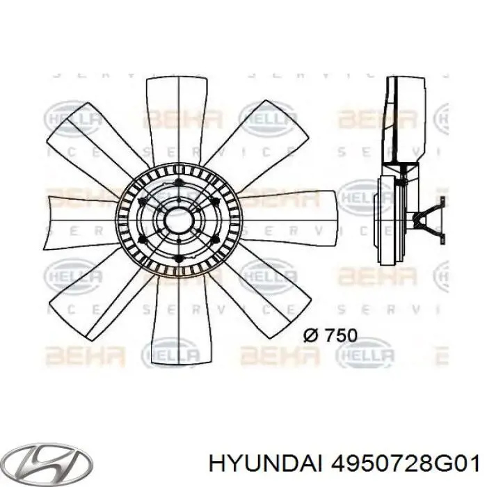 4950728G01 Hyundai/Kia Граната зовнішня