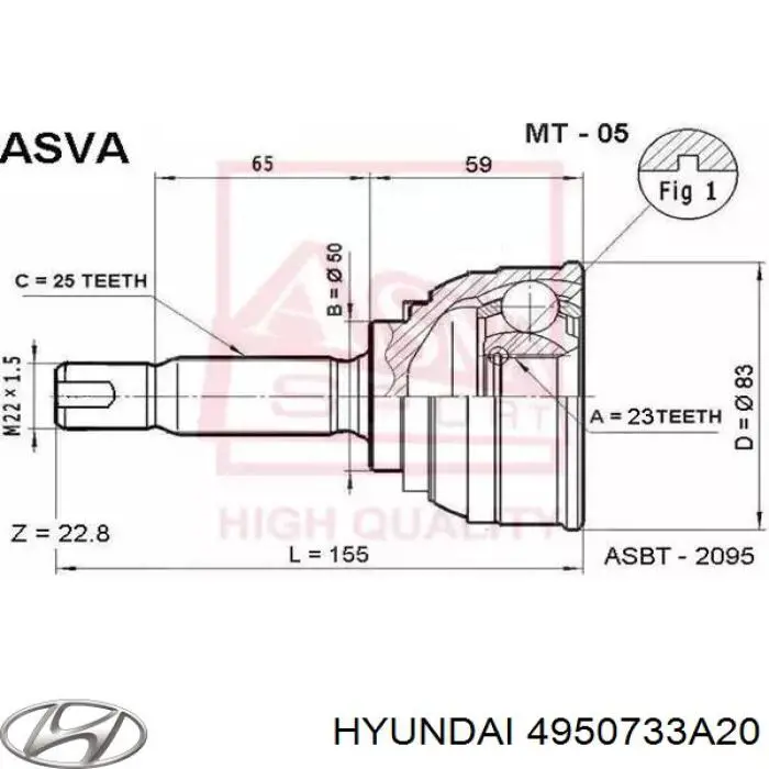  4950733A20 Hyundai/Kia