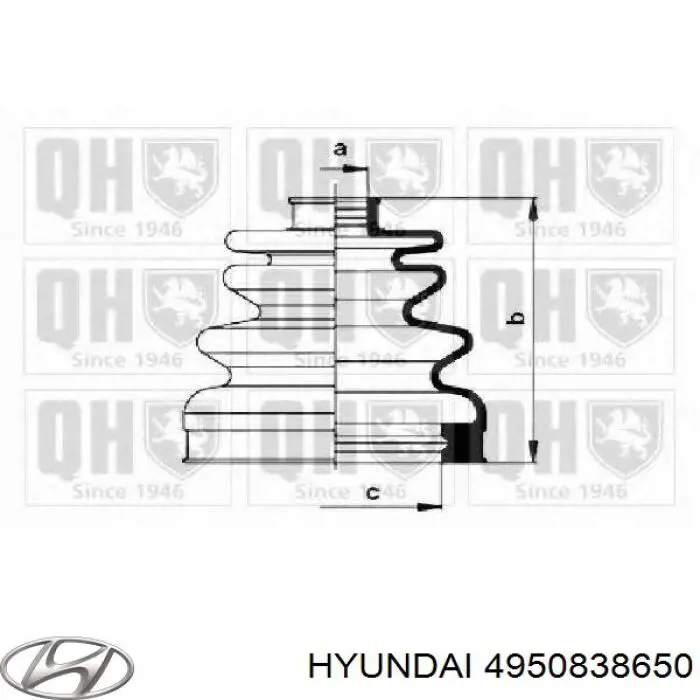 4950838650 Hyundai/Kia пильник шруса внутрішній, передній піввісі