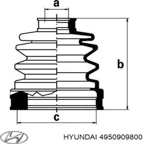 Купити Пильник ШРУСа зовнішній Hyundai Sonata IV EU4