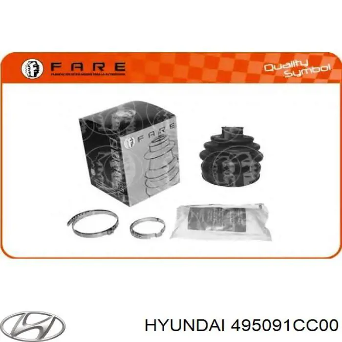 495091CC00 Hyundai/Kia Пильник ШРУСа зовнішній, передній піввісі