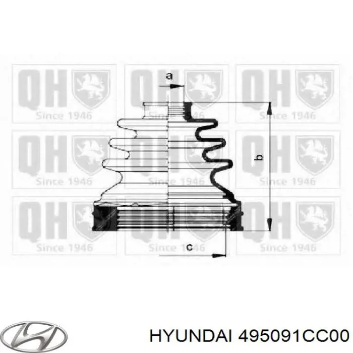 Пильник ШРУСа зовнішній 495091CC00 Hyundai/Kia