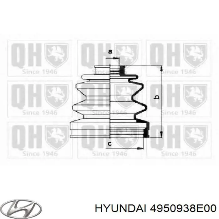 4950938E00 Hyundai/Kia пильник шруса зовнішній, передній піввісі