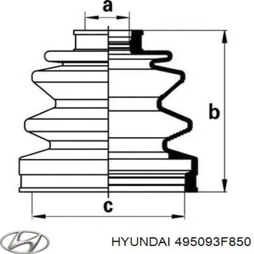  Hyundai/Kia 495093F850 ціна, від 378.01 USD