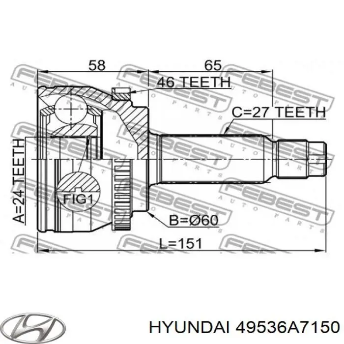 49536A7150 Hyundai/Kia 