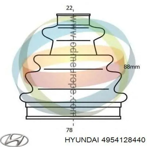 Пильник шарніра кутових швидкостей зовнішній передній Hyundai/Kia 4954128440 ціна, від 5.89 USD