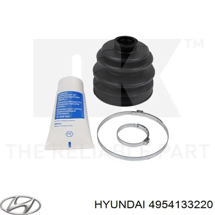 4954133220 Hyundai/Kia пильник шруса зовнішній, передній піввісі