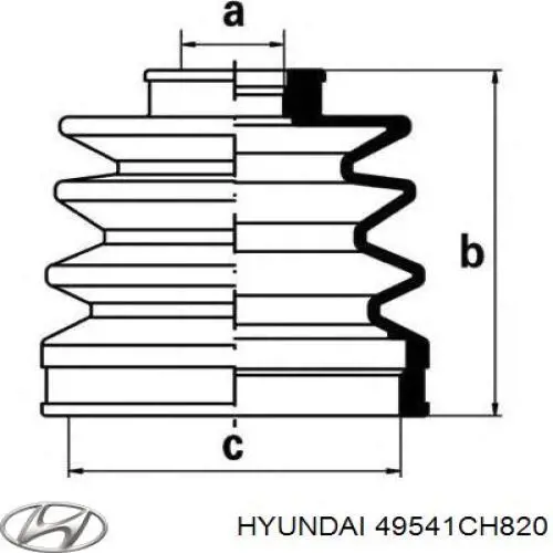  Hyundai/Kia 49541CH820 ціна, від 7.86 USD