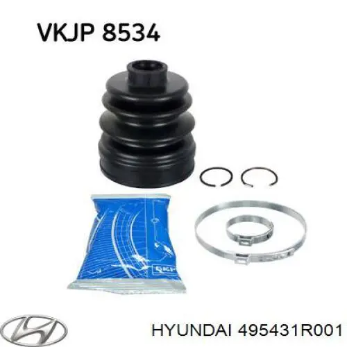 Пильник гранати внутрішній, передній півосі Hyundai/Kia 495431R001 ціна, від 7.87 USD