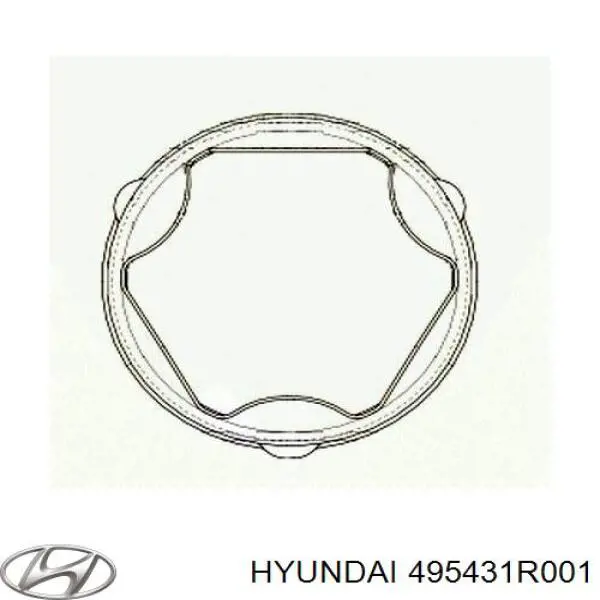 495431R001 Hyundai/Kia пильник шруса внутрішній, передній піввісі
