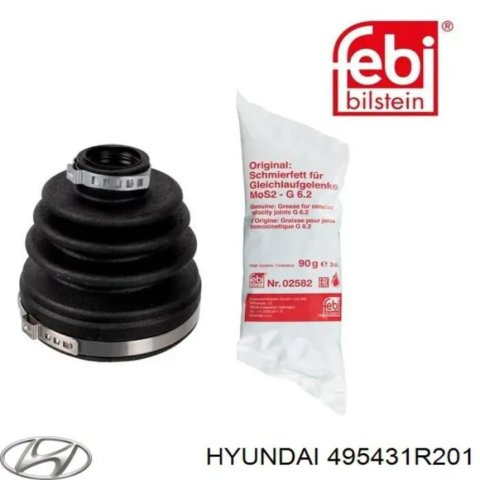 Пильник гранати внутрішній, передній півосі Hyundai/Kia 495431R201 ціна, від 19.19 USD