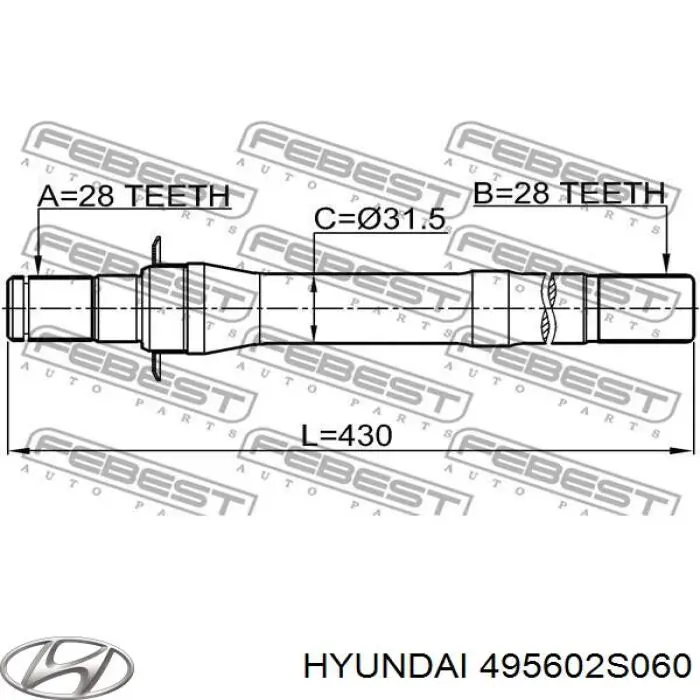 495602S060 Hyundai/Kia Промвал