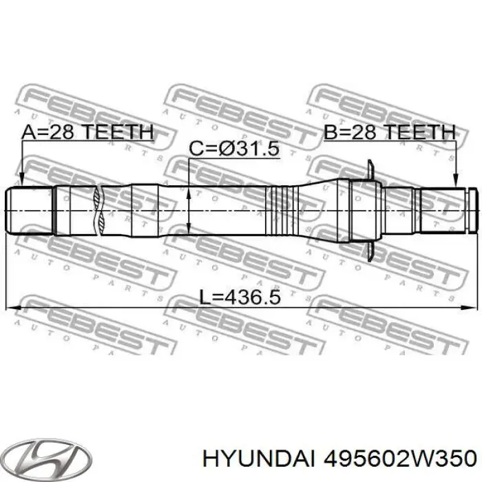  495602W350 Hyundai/Kia