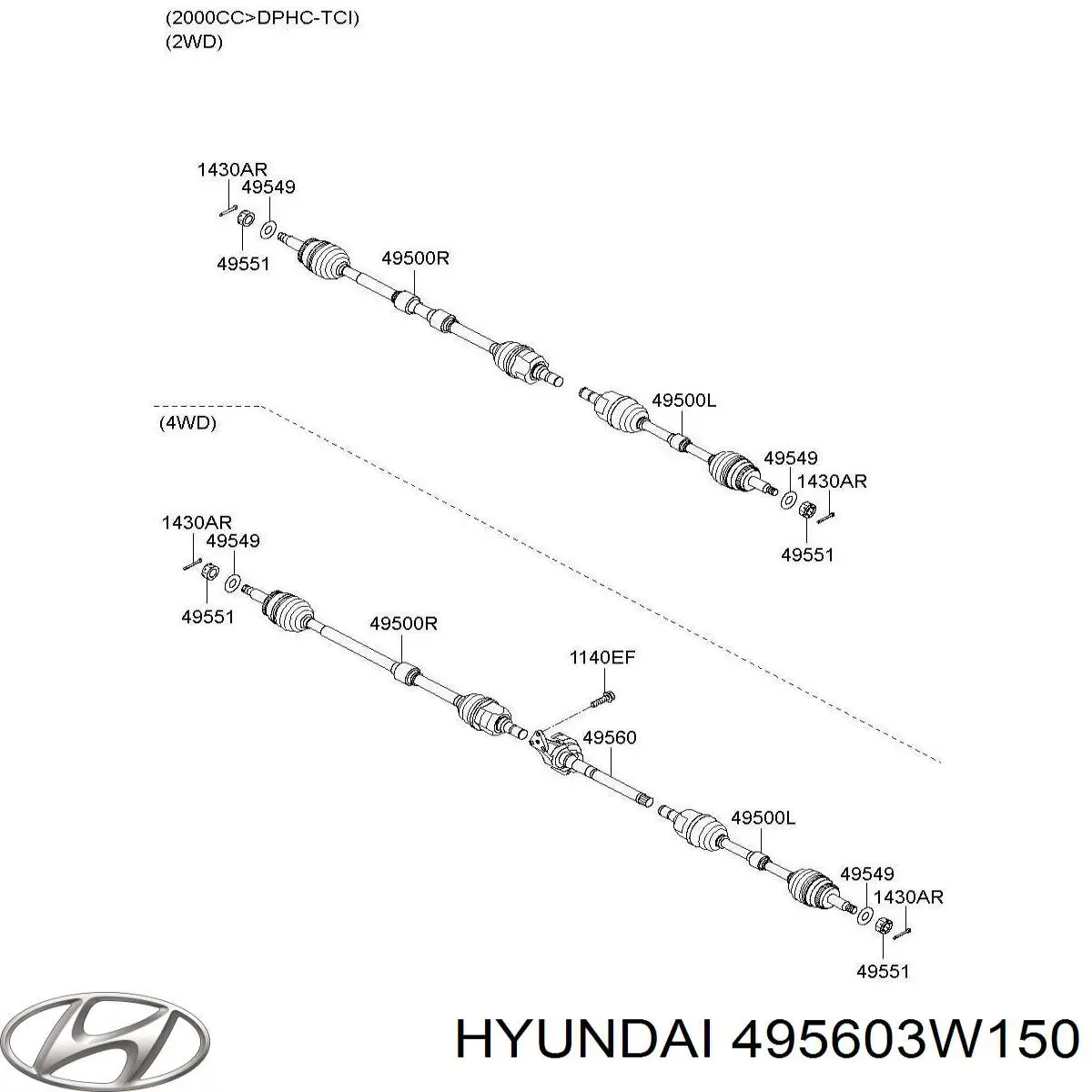  495603W150 Hyundai/Kia