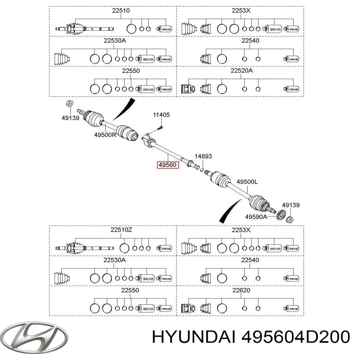  495604D200 Hyundai/Kia