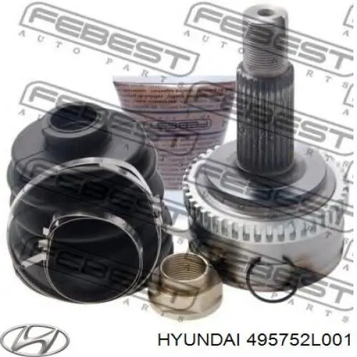 Пильник ШРУСа внутрішній, правий Hyundai/Kia 495752L001 ціна, від 46.96 USD