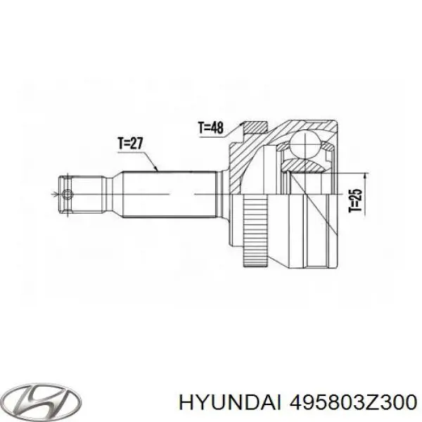 Купити 495803Z300 Hyundai/Kia ШРКШ зовнішній передній, правий