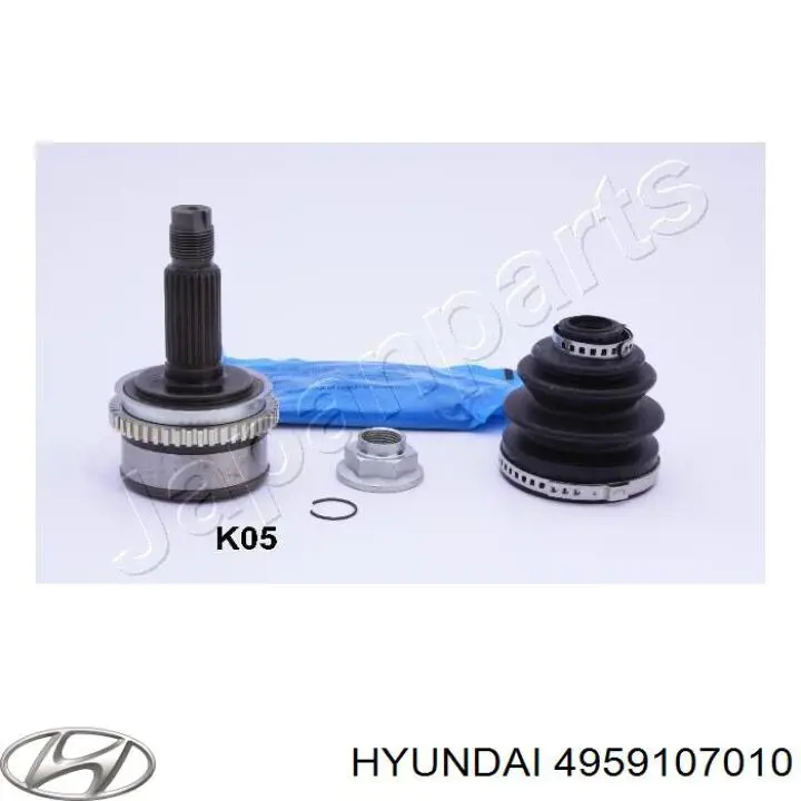 ШРУС зовнішній передній, правий Hyundai/Kia 4959107010 ціна, від  USD
