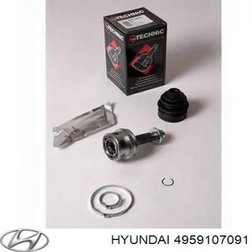 ШРКШ зовнішній передній, лівий Hyundai/Kia 4959107091 ціна, від  USD