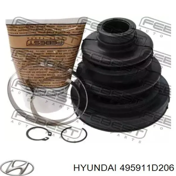 Привід передній лівий Hyundai/Kia 495911D206 ціна, від 59.21 USD