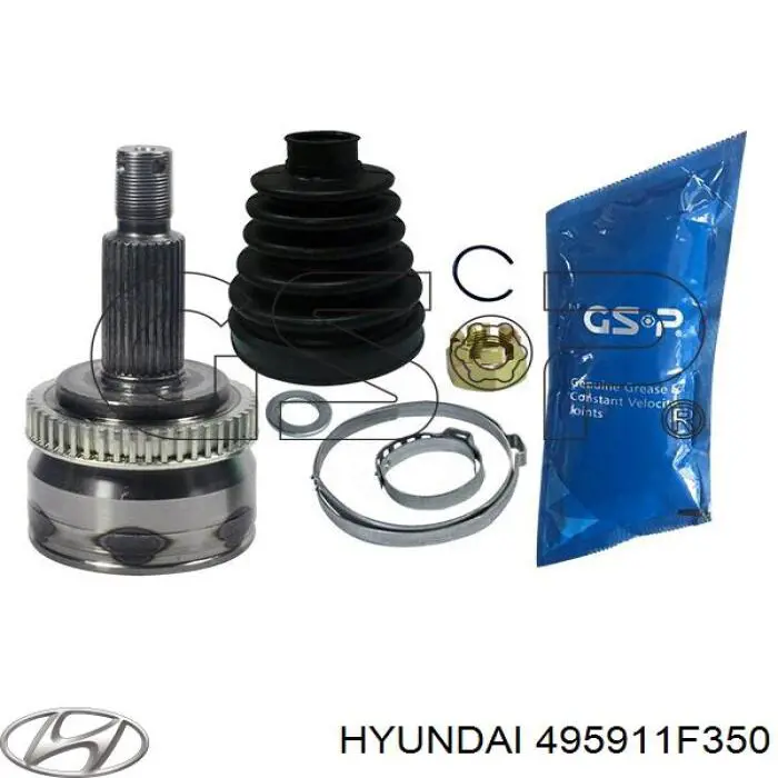 Граната колісна Hyundai/Kia 495911F350 ціна, від 31.29 USD