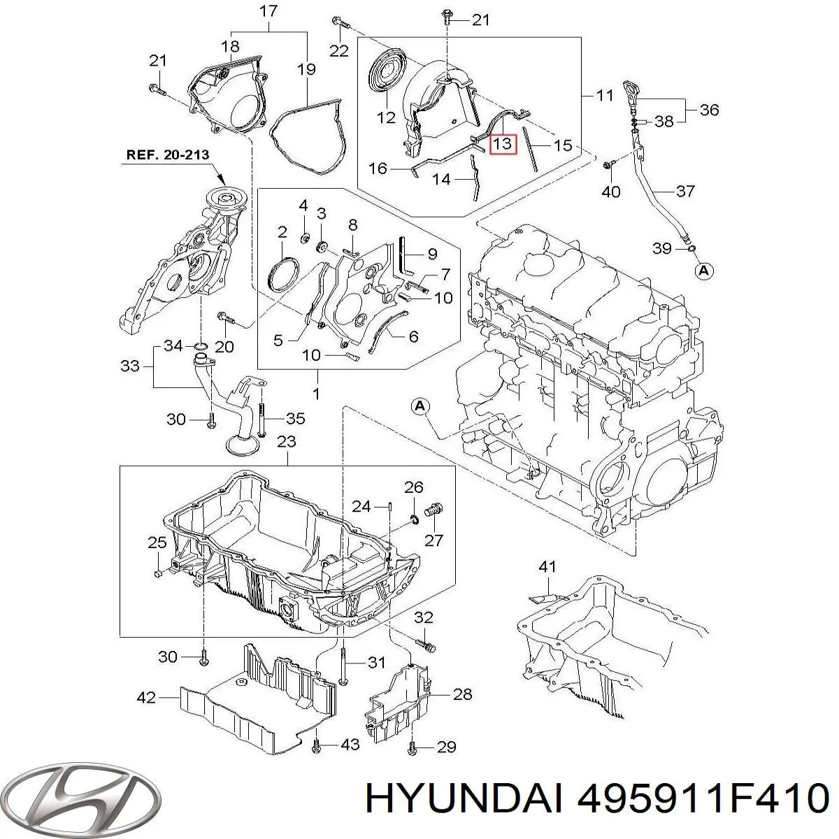 Купити 495911F410 Hyundai/Kia Ліва піввісь