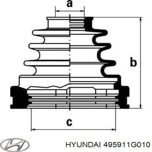 Купити 495911G010 Hyundai/Kia ШРКШ зовнішній передній, правий