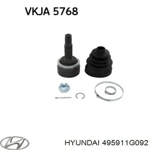 ШРУС зовнішній передній 495911G092 Hyundai/Kia