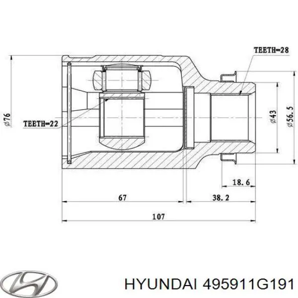 Купити J21029 Tangun ШРУС зовнішній передній, лівий