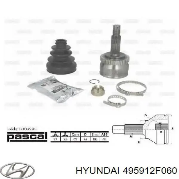 Купити 495912F060 Hyundai/Kia ШРКШ зовнішній передній, правий