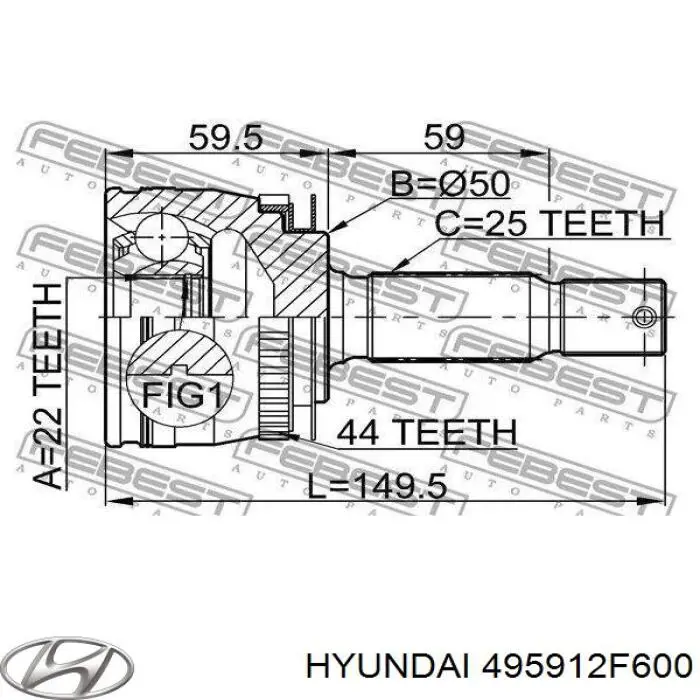 ШРУС зовнішній передній, правий Posterparts BB8012 ціна, від 81.83 USD
