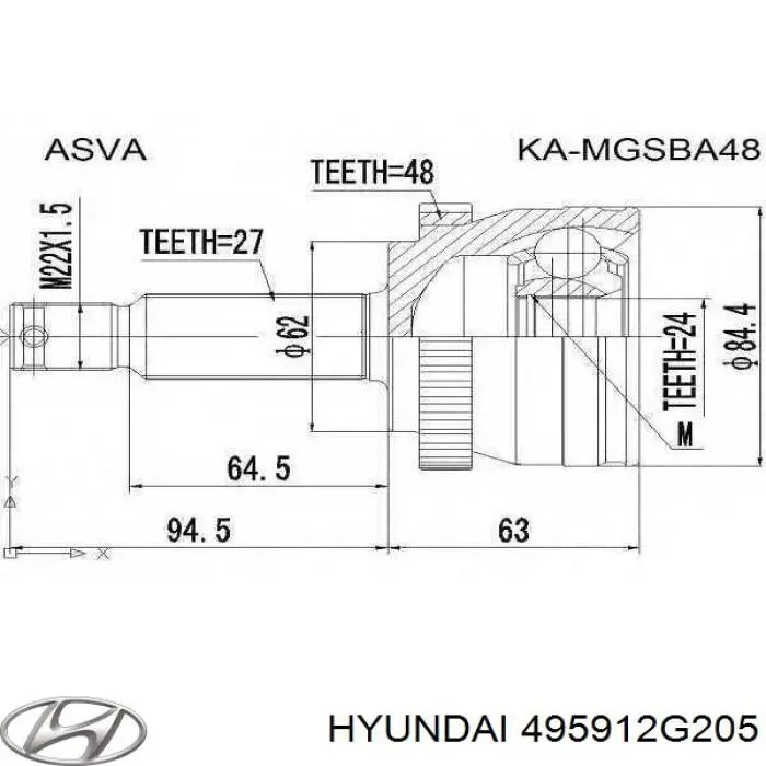  495912G205 Hyundai/Kia